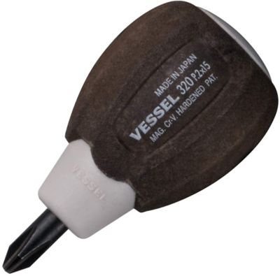 VESSEL Wood-Compo Stubby Screwdriver No.320 -6x15