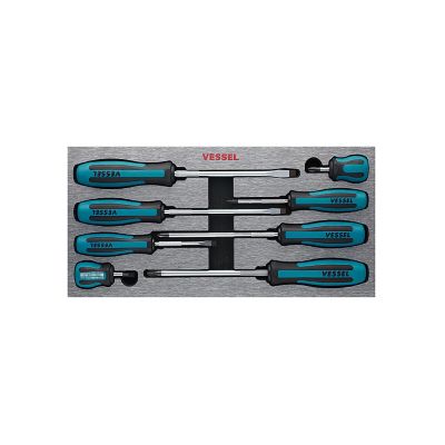 VESSEL 8 pc. Megadora JAWSFIT Screwdriver Set