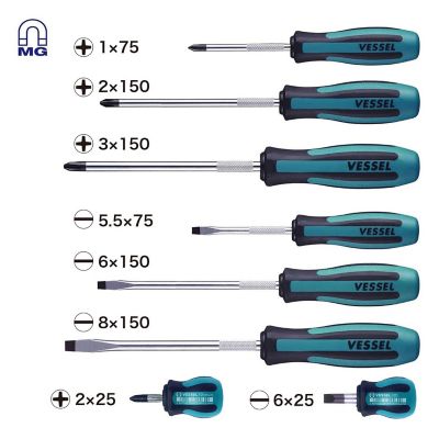 Image showing  8 pc. Megadora JAWSFIT Screwdriver Set