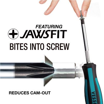Image showing  8 pc. Megadora JAWSFIT Screwdriver Set