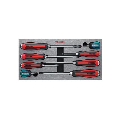 VESSEL 8 pc. Megadora Tang-Thru Screwdriver Set