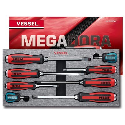 Image showing  8 pc. Megadora Tang-Thru Screwdriver Set
