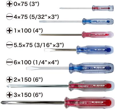 Image showing  7 pc. Crystalline Screwdriver Set in Hanger Case