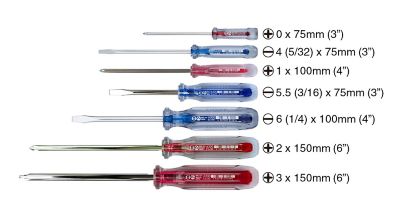 Image showing  7 pc. Crystalline Screwdriver Set in Hanger Case