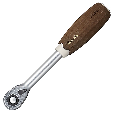 VESSEL 3/8 in. Square Drive Metric Wood-Composite Handle Ratchet