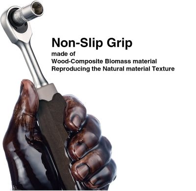 Image showing  3/8 in. Square Drive Metric Wood-Composite Handle Ratchet