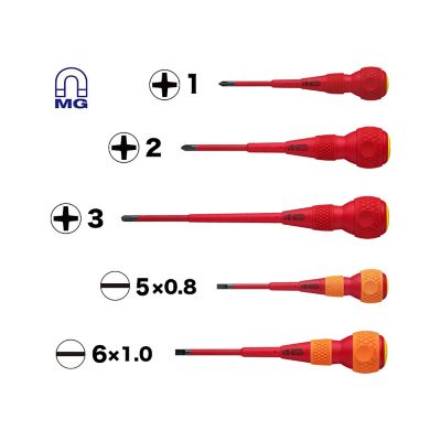 Image showing  Ball Grip Insulated Screwdriver 5 pc. Set No.2005PBU