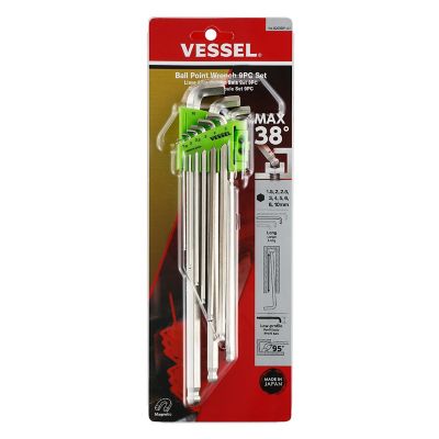 Image showing  Ball Point Hex L-Key Wrench Stubby 9 pc. Set