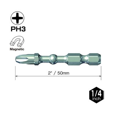 VESSEL Impact Ball Torsion Bit PH3x50 25 pc. (Bulk), IBPH350P25K