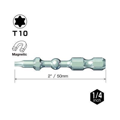 VESSEL Impact Ball Torsion Bit T10x50 25 pc. (Bulk), IBTX1050P25K