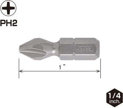 Image showing  25 pc. PH2 x 25.4 mm Neck Torsion Insert Bit Set, Case