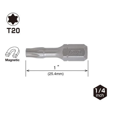 Image showing  25 pc. T20 x 25.4 mm Neck Torsion Insert Bit Set, Bulk