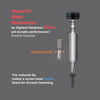 Image showing  25 pc. PH2 x 25.4 mm Drywaller Insert Bit Set, Bulk