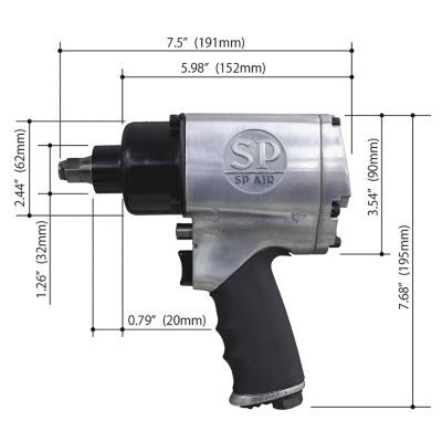 Image showing  1/2 in. Drive 800 ft.-lb. Heavy-Duty Impact Wrench