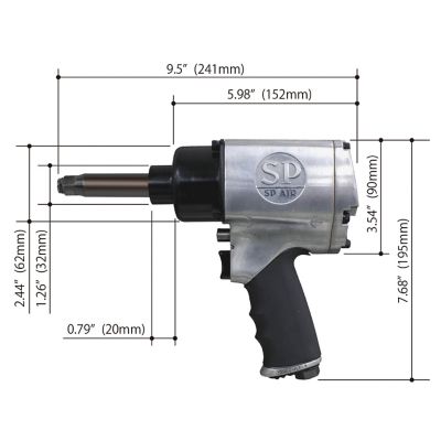 Image showing  1/2 in. Drive 800 ft.-lb. Heavy-Duty Impact Wrench with 2 in. Drive Extended Anvil