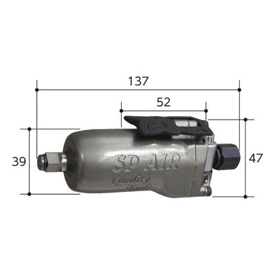 Image showing  3/8 in. Drive 72 ft.-lb. Baby Butterfly Impact Wrench