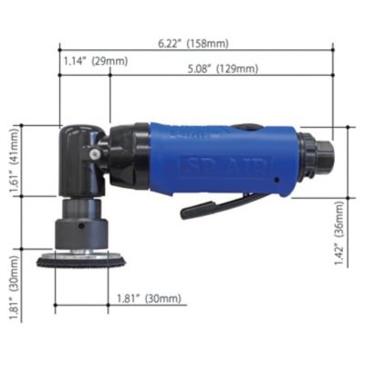 SP AIR 2 in. Mini D/A Sander, SP-7201DA