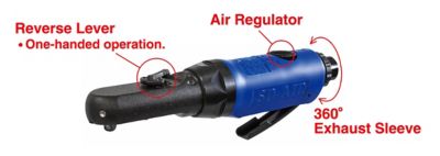 Image showing  3/8 in. Drive Wobble Sealed Flat Head Mini Ratchet