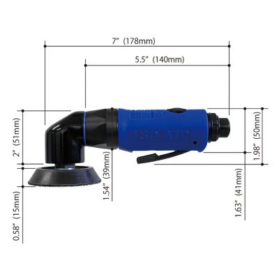 SP AIR 3 in. Angle Mini Polisher, SP-7500AHM