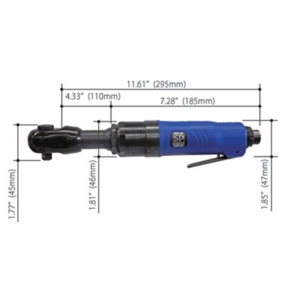 SP AIR 3/8 in. Drive Reaction-Free High-Speed Impact Ratchet