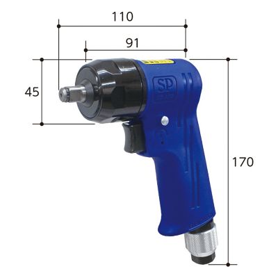 Image showing  3/8 in. Drive 94 ft.-lb. Composite Impact Wrench