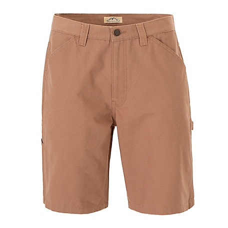 Blue Mountain Men's Relaxed Fit Mid-Rise Canvas Utility Shorts