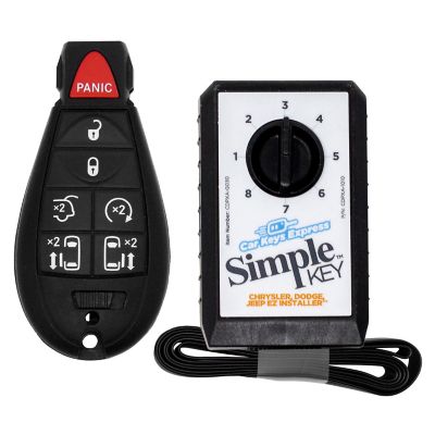 Car Keys Express Chrysler, Dodge and Jeep Simple Key, 7 Button Fob Integrated Key