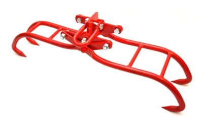 Image showing  Heavy-Duty Solid Steel 28 in. Quad Claw Timber Log Lifting Tongs Grappler Grabber