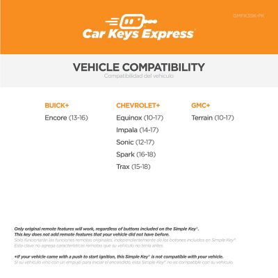 Image showing  GM Simple Key, 3 Button