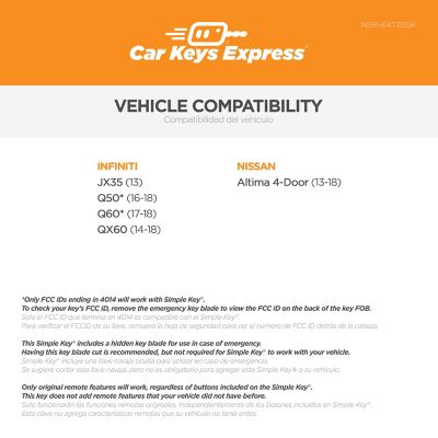 Image showing 4 th Car Keys Express Nissan Simple Key, 4 Button, NISK-E4TZ0SK