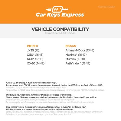 Image showing  Nissan Simple Key, 5 Button