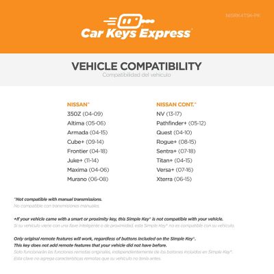 Image showing 4 th Car Keys Express Nissan Simple Key, 4 Button, NISRK4TSK-PK