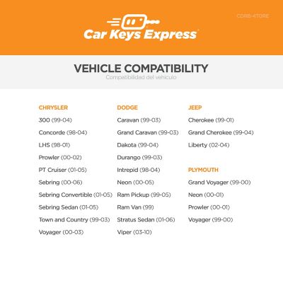 Image showing  Chrysler, Dodge and Jeep Keyless Entry Remote Case with 4 Buttons