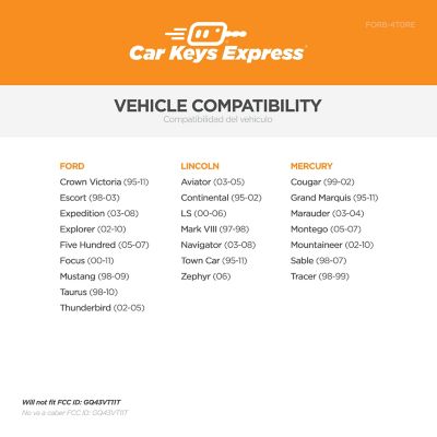 Image showing  Ford Keyless Entry Remote Case with 4 Buttons, Black