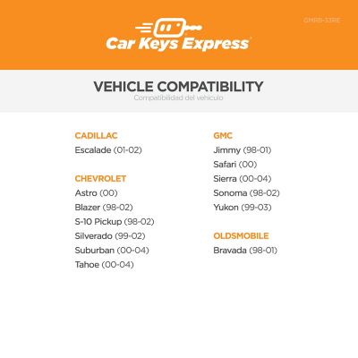 Image showing  GM Keyless Entry Remote Case with 3 Buttons, Black, GMRB-33RE