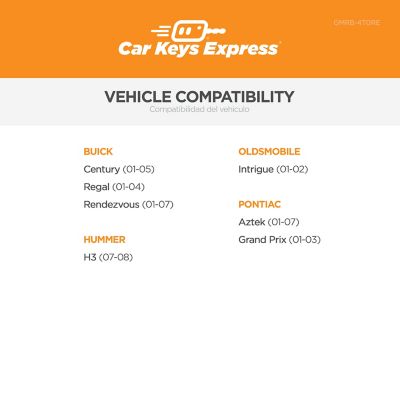Image showing  GM Keyless Entry Remote Case with 4 Buttons