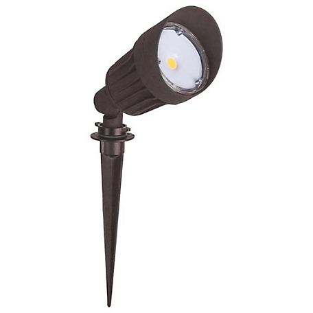 Beyond LED Technology Boise LED Landscaping Lights, 10W, 800 Lumens, 3000K, Ground Stake Mount, Brown Housing, 4-Pack