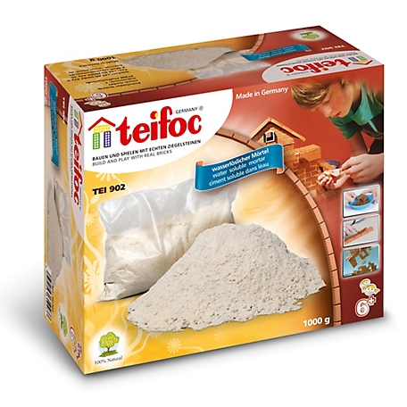 Teifoc Finished Mortar/Cement Refill Pack for Teifoc Construction Sets, 1 kg