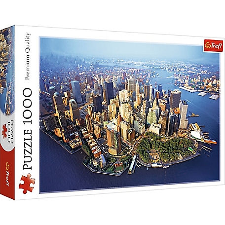 Trefl 1,000 pc. New York City Jigsaw Puzzle, Showcases NYC Skyline and Aerial View