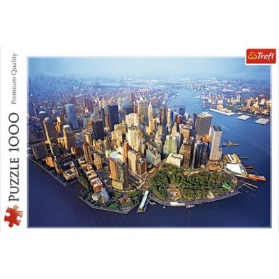 Image showing  1,000 pc. New York City Jigsaw Puzzle, Showcases NYC Skyline and Aerial View
