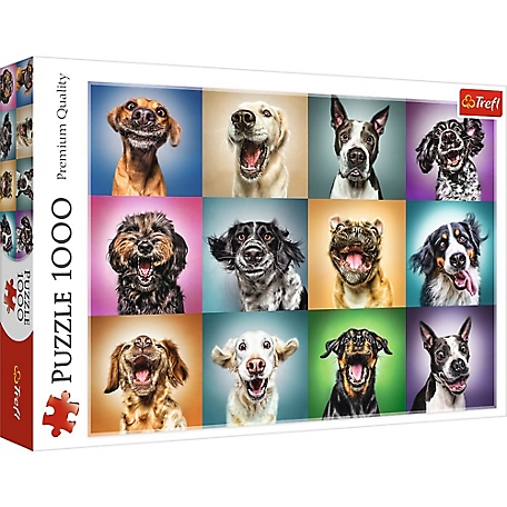 Trefl 1,000 pc. Funny Dog Portraits Jigsaw Puzzle, Golden Retriever