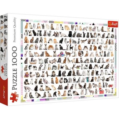Trefl 1,000 pc. Pets Jigsaw Puzzle, Showcases 208 Cats