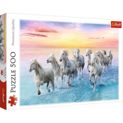 Trefl 500 pc. Sunset Galloping White Horses Jigsaw Puzzle