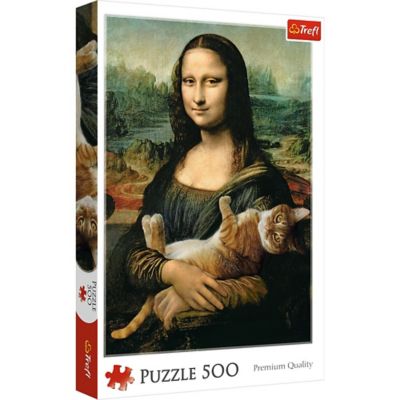 Trefl 500 pc. Mona Lisa and a Purring Kitty Jigsaw Puzzle