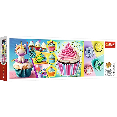 Trefl 1,000 pc. Colorful Cupcakes Panorama Jigsaw Puzzle