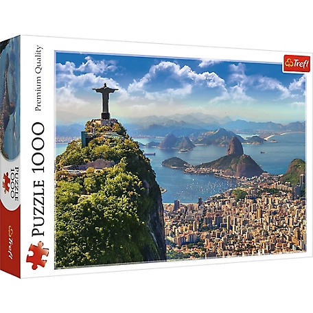 Trefl 1,000 pc. Rio de Janeiro Brazil Jigsaw Puzzle, Showcases Mount Corcovado and Christ the Redeemer
