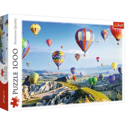 Trefl 1,000 pc. View of Cappadocia Jigsaw Puzzle, Showcases Landscape with Turkey and Hot Air Balloons