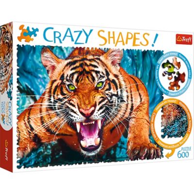 Trefl 600 pc. Crazy Shape Tiger Jigsaw Puzzle