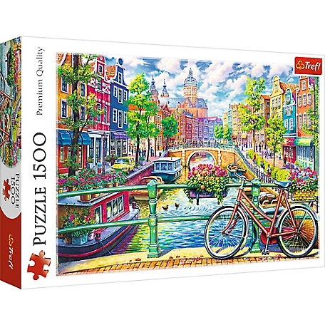 Trefl 1,500 pc. Amsterdam Canal in Netherlands Jigsaw Puzzle