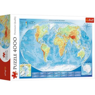 Trefl 1,000 pc. Physical Map of the World Jigsaw Puzzle at Tractor ...